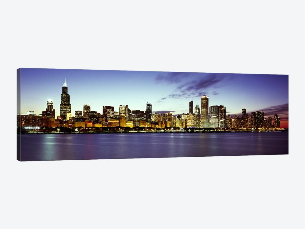 Buildings at the waterfront, Lake Michigan, Chicago, Cook County, Illinois, USA by Panoramic Images 1-piece Canvas Art