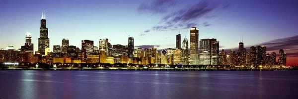 Illinois: Buildings at the waterfront, Lake Michigan, Chicago, Cook County, Illinois, USA by Panoramic Images