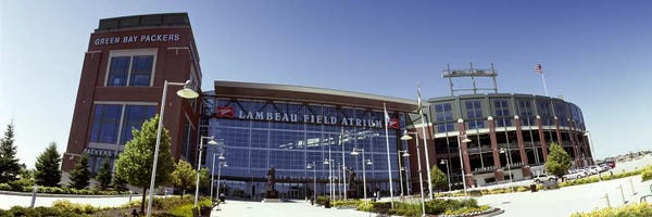 Wisconsin: Facade of a stadium, Lambeau Field, Green Bay, Wisconsin, USA by Panoramic Images