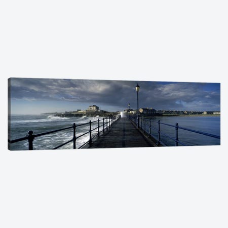 Crashing Waves On A Cloudy Day, Amble, Northumberland, England Canvas Print #PIM7911} by Panoramic Images Canvas Print