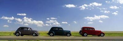 Three Hot Rods, U.S. Route 66, USA by Panoramic Images canvas print