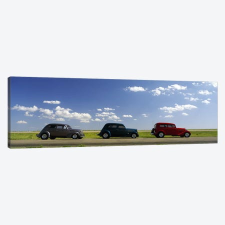 Three Hot Rods, U.S. Route 66, USA Canvas Print #PIM7913} by Panoramic Images Canvas Print