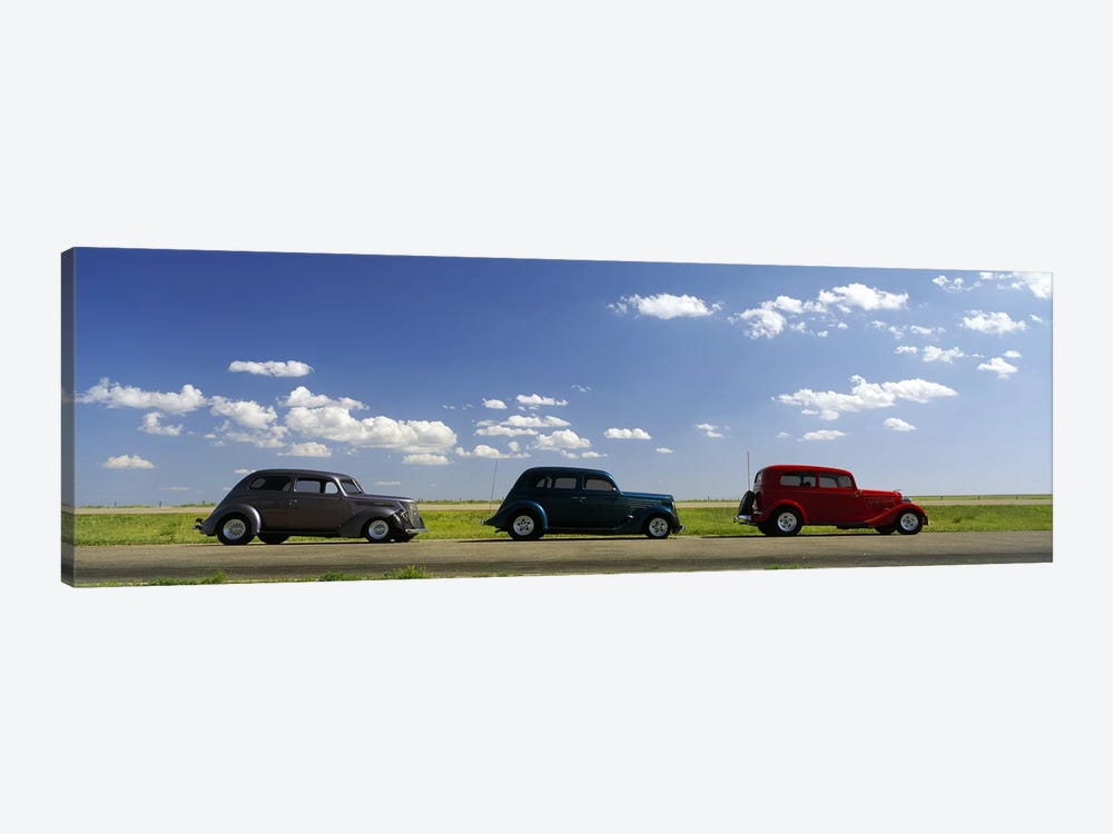Three Hot Rods, U.S. Route 66, USA by Panoramic Images 1-piece Canvas Wall Art
