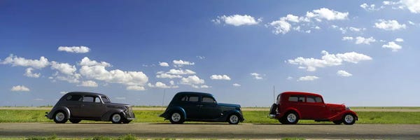 Route 66: Three Hot Rods, U.S. Route 66, USA by Panoramic Images