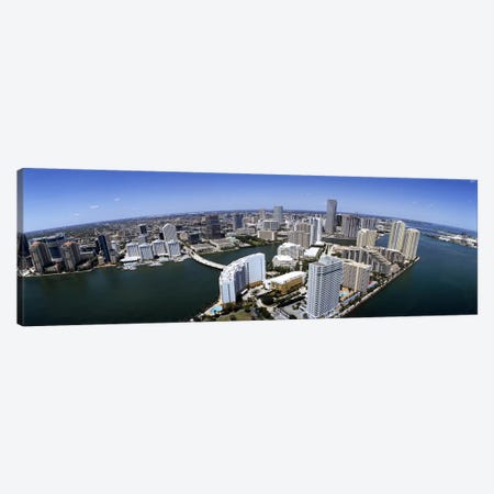 Aerial view of a city, Miami, Miami-Dade County, Florida, USA 2008 Canvas Print #PIM7914} by Panoramic Images Canvas Art