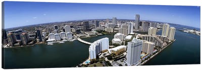 Aerial view of a city, Miami, Miami-Dade County, Florida, USA 2008 Canvas Art Print - Miami Art