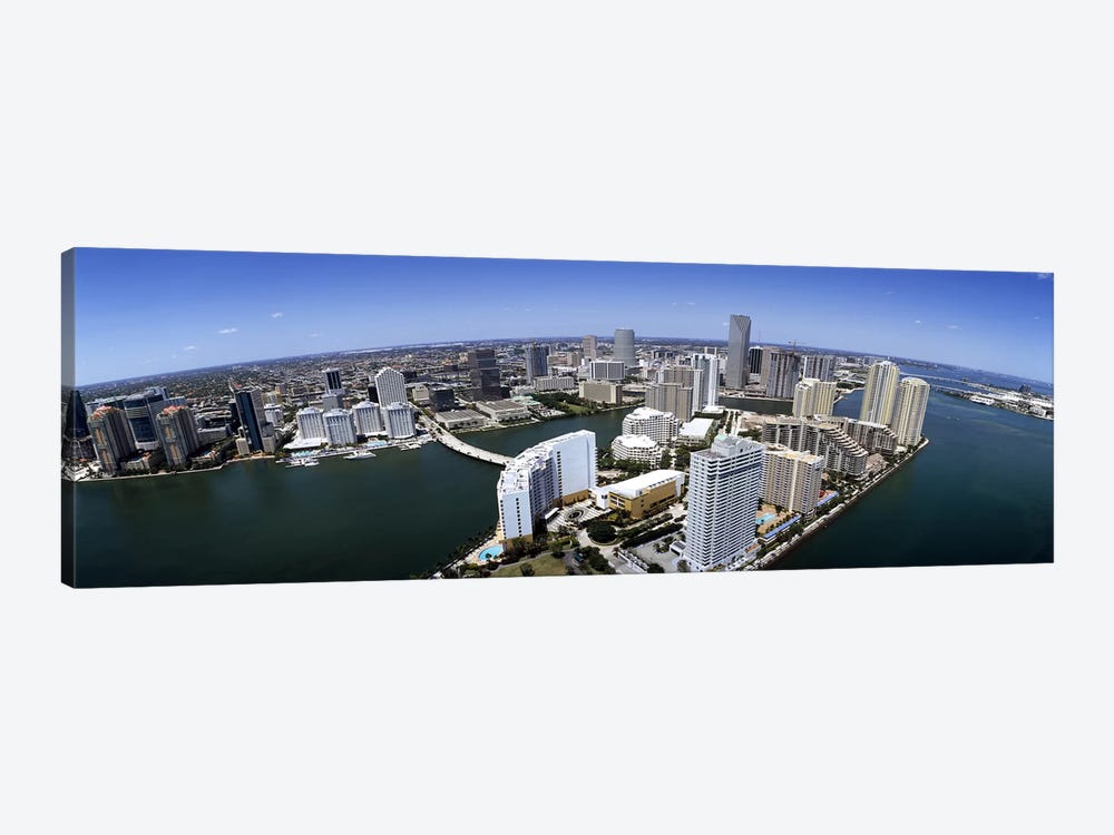 Aerial view of a city, Miami, Miami-Dade County, Florida, USA 2008 by Panoramic Images 1-piece Canvas Print