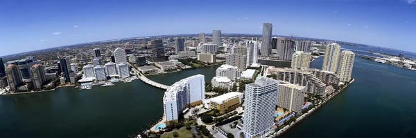 Miami Skylines: Aerial view of a city, Miami, Miami-Dade County, Florida, USA 2008 by Panoramic Images