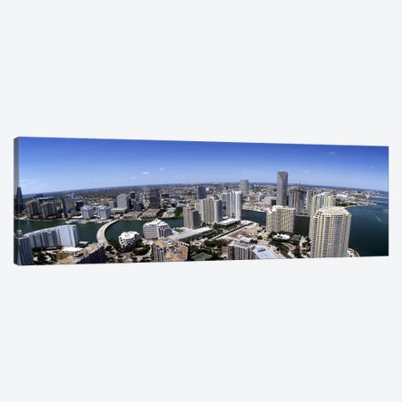 Aerial view of a city, Miami, Miami-Dade County, Florida, USA 2008 #2 Canvas Print #PIM7915} by Panoramic Images Canvas Art