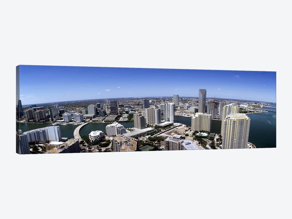 Aerial view of a city, Miami, Miami-Dade County, Florida, USA 2008 #2 by Panoramic Images 1-piece Canvas Wall Art