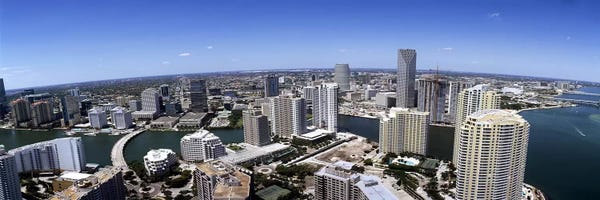 Miami: Aerial view of a city, Miami, Miami-Dade County, Florida, USA 2008 #2 by Panoramic Images