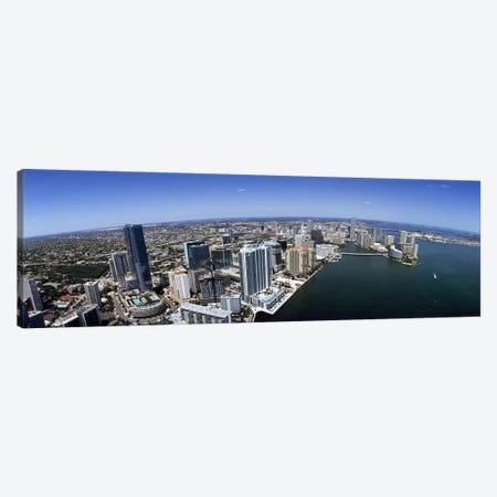 Aerial view of a cityMiami, Miami-Dade County, Florida, USA Canvas Print #PIM7916} by Panoramic Images Canvas Artwork