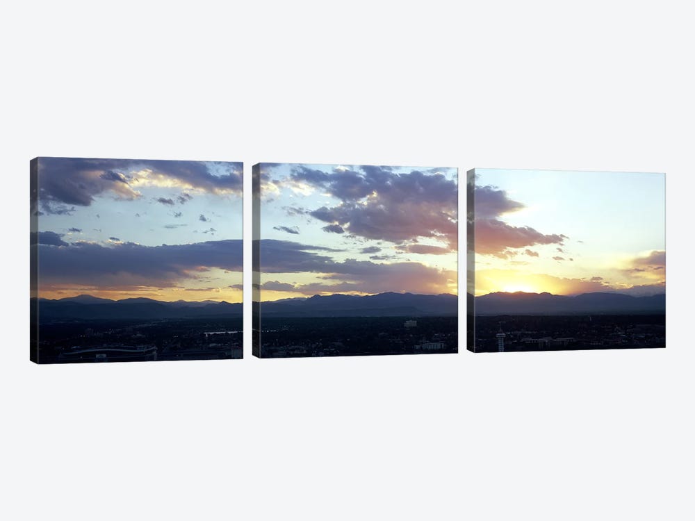 City at the sunriseDenver, Colorado, USA by Panoramic Images 3-piece Canvas Art Print