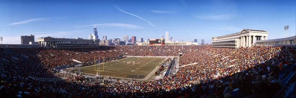 Illinois: Spectators watching a football matchSoldier Field, Lake Shore Drive, Chicago, Cook County, Illinois, USA by Panoramic Images