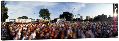 People participating in a marathonChicago, Cook County, Illinois, USA Canvas Art Print - People Art
