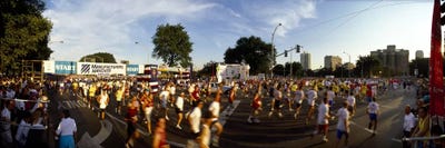 People participating in a marathonChicago, Cook County, Illinois, USA by Panoramic Images acrylic art print