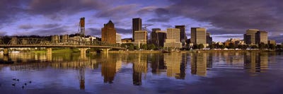 Buildings at the waterfront, Portland, Oregon, USA by Panoramic Images canvas print