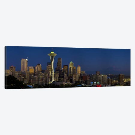 Skyscrapers in a citySpace Needle, Seattle, King County, Washington State, USA Canvas Print #PIM7929} by Panoramic Images Canvas Artwork
