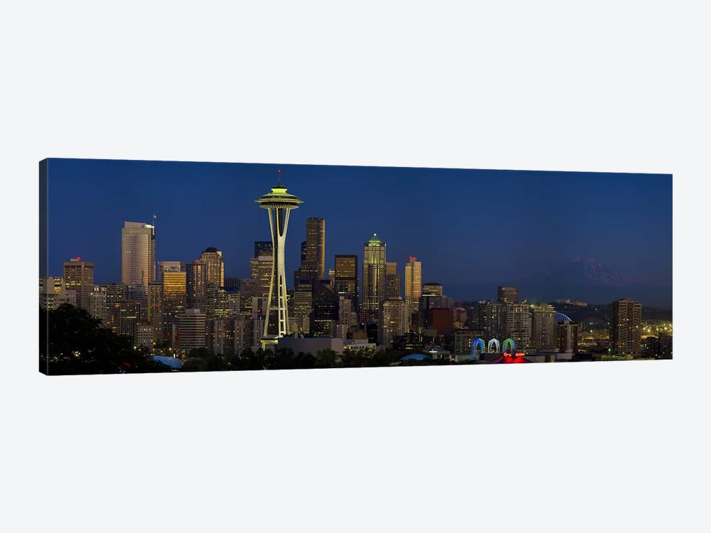 Skyscrapers in a citySpace Needle, Seattle, King County, Washington State, USA by Panoramic Images 1-piece Canvas Print