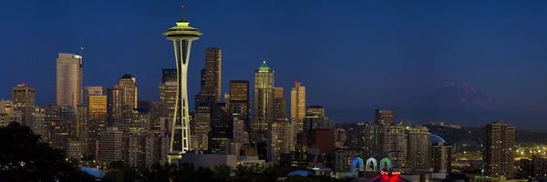 Seattle: Skyscrapers in a citySpace Needle, Seattle, King County, Washington State, USA by Panoramic Images