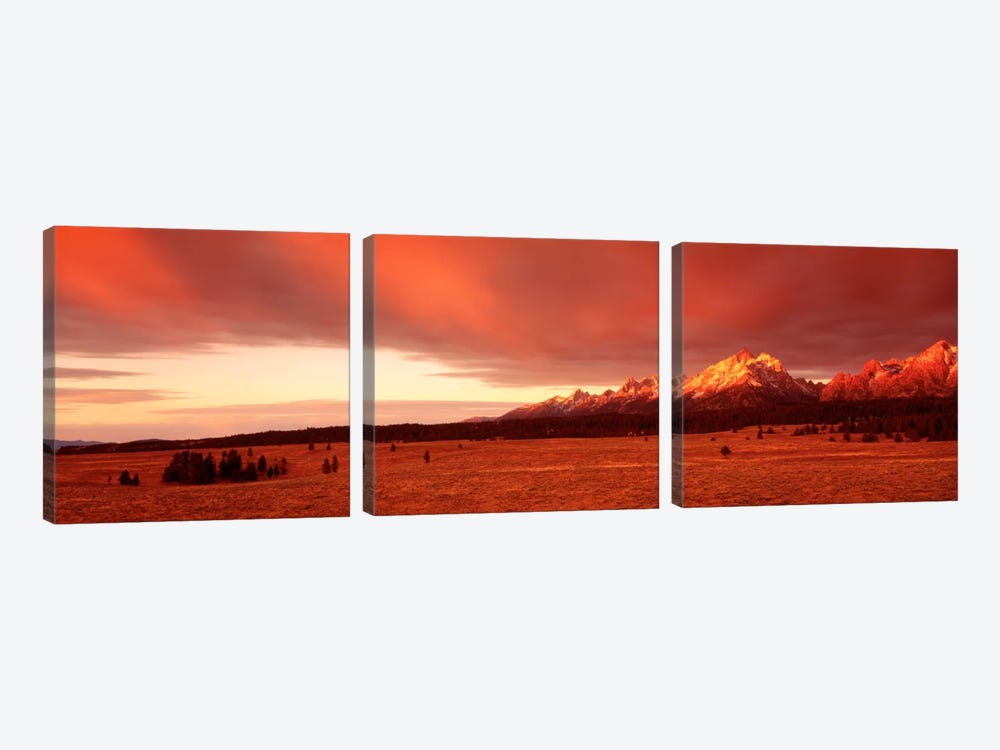 Sunrise Grand Teton National Park WY USA by Panoramic Images 3-piece Canvas Artwork