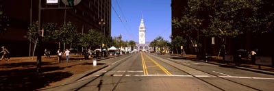 Tourists at a market place, Ferry Building, San Francisco, California, USA by Panoramic Images canvas print
