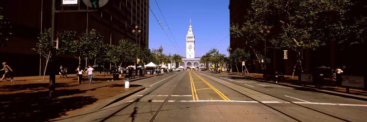 Tourists at a market place, Ferry Building, San Francisco, California, USA