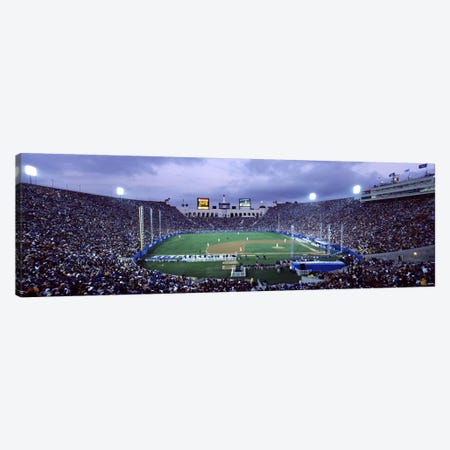 Spectators watching baseball match, Los Angeles Dodgers, Los Angeles Memorial Coliseum, Los Angeles, California, USA Canvas Print #PIM7931} by Panoramic Images Canvas Art Print