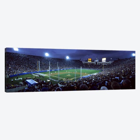 Spectators watching baseball match, Los Angeles Dodgers, Los Angeles Memorial Coliseum, Los Angeles, California, USA #2 Canvas Print #PIM7932} by Panoramic Images Art Print