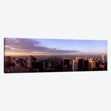 Cityscape at sunset, Central Park, East Side of Manhattan, New York City, New York State, USA 2009 Canvas Print #PIM7933} by Panoramic Images Art Print