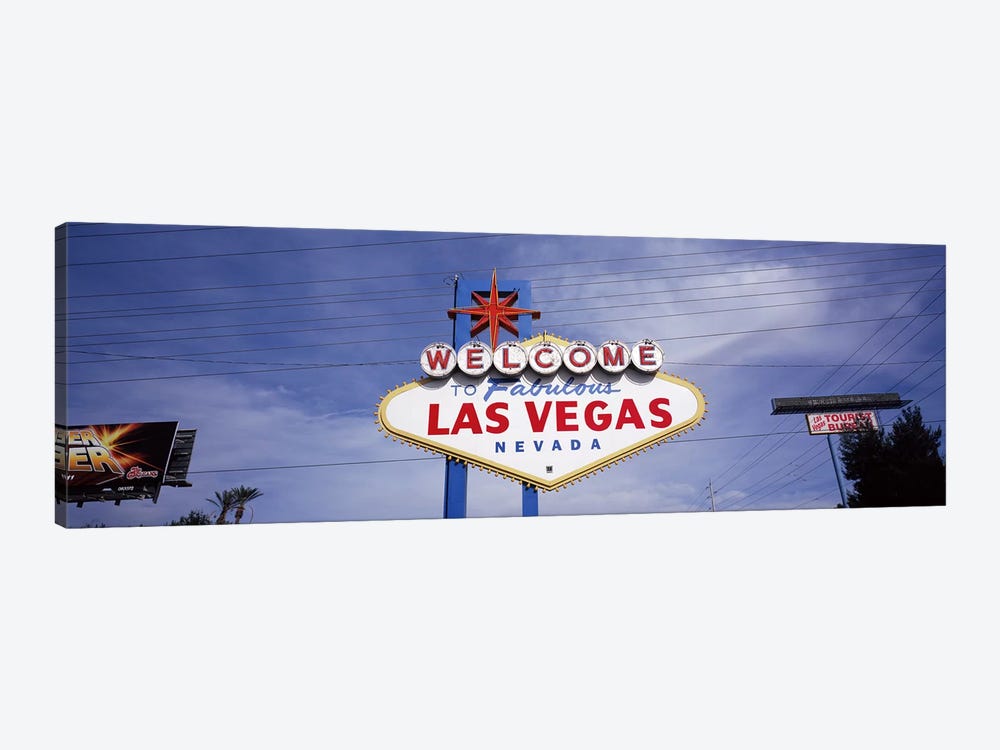 Low angle view of Welcome sign, Las Vegas, Nevada, USA by Panoramic Images 1-piece Art Print