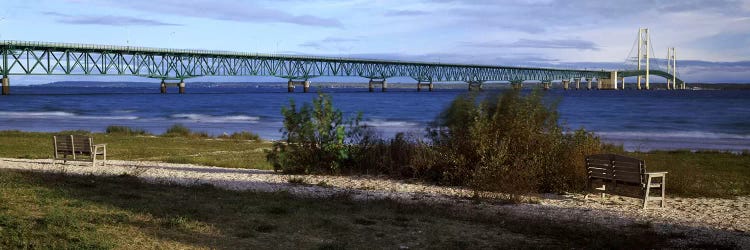 Mackinac Bridge, Straits Of Mackinac, Michigan, USA by Panoramic Images wall art