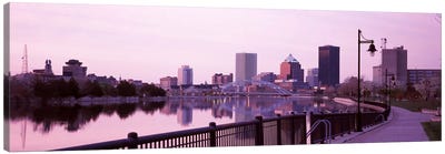 Buildings at the waterfront, Genesee, Rochester, Monroe County, New York State, USA Canvas Art Print - Nature Panoramics