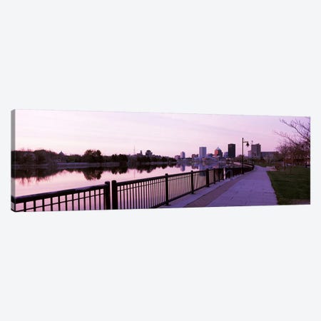 Buildings at the waterfront, Genesee, Rochester, Monroe County, New York State, USA #2 Canvas Print #PIM7937} by Panoramic Images Canvas Wall Art