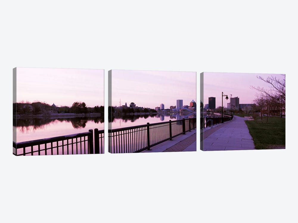 Buildings at the waterfront, Genesee, Rochester, Monroe County, New York State, USA #2 by Panoramic Images 3-piece Canvas Art