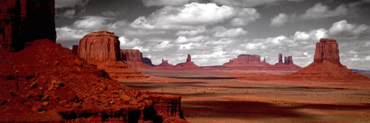 Cloudy Sky In B&W, Monument Valley, Navajo Nation, Arizona, USA,