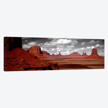 Cloudy Sky In B&W, Monument Valley, Navajo Nation, Arizona, USA, Canvas Print #PIM793} by Panoramic Images Canvas Wall Art