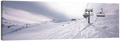Ski lifts in a ski resort, Kitzbuhel Alps, Wildschonau, Kufstein, Tyrol, Austria Canvas Art Print - Snowy Mountain Art