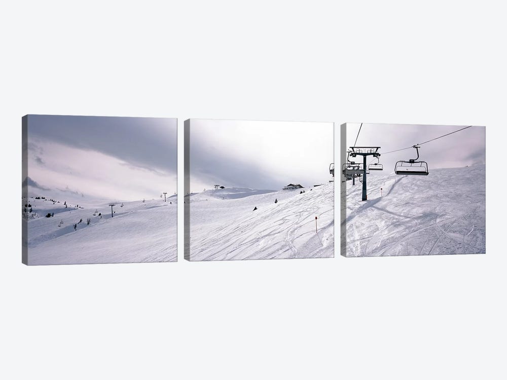 Ski lifts in a ski resort, Kitzbuhel Alps, Wildschonau, Kufstein, Tyrol, Austria by Panoramic Images 3-piece Art Print
