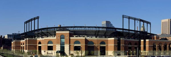 Baseball park in a city, Oriole Park at Camden Yards, Baltimore, Maryland, USA