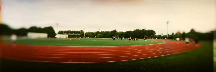 Running track in a park, McCarran Park, Greenpoint, Brooklyn, New York City, New York State, USA