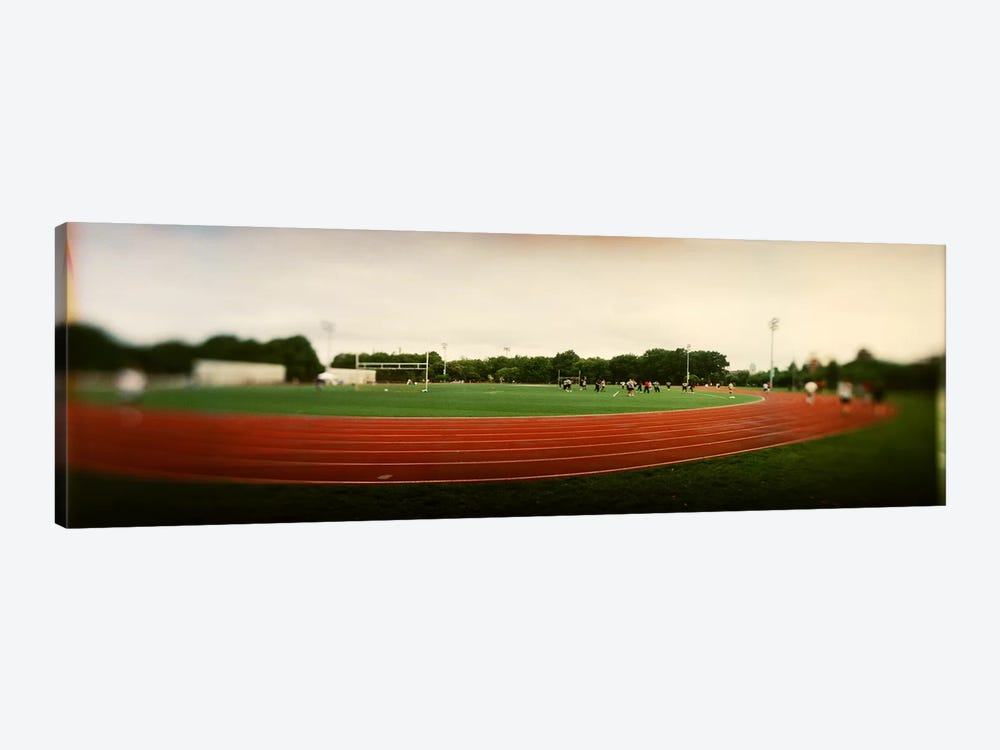 Running track in a park, McCarran Park, Greenpoint, Brooklyn, New York City, New York State, USA by Panoramic Images 1-piece Canvas Print