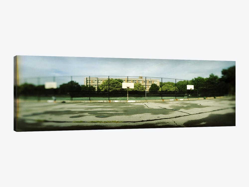Basketball court in a public park, McCarran Park, Greenpoint, Brooklyn, New York City, New York State, USA by Panoramic Images 1-piece Canvas Artwork