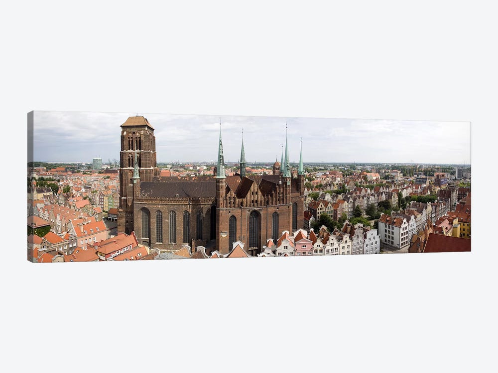 Cathedral in a citySt. Mary's Church, Gdansk, Pomeranian Voivodeship, Poland by Panoramic Images 1-piece Art Print