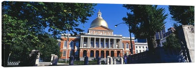 Facade of a government building, Massachusetts State Capitol, Boston, Suffolk County, Massachusetts, USA Canvas Art Print - Boston Art