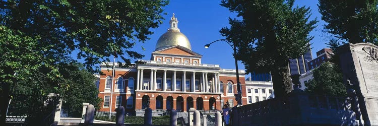 Facade of a government building, Massachusetts State Capitol, Boston, Suffolk County, Massachusetts, USA