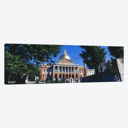 Facade of a government building, Massachusetts State Capitol, Boston, Suffolk County, Massachusetts, USA Canvas Print #PIM7968} by Panoramic Images Canvas Wall Art