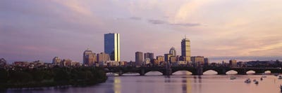 Back Bay Skyline With The Longfellow Bridge And Charles River In The Foreground, Boston, Suffolk County, Massachusetts, USA by Panoramic Images canvas print