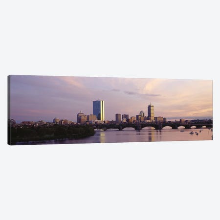 Back Bay Skyline With The Longfellow Bridge And Charles River In The Foreground, Boston, Suffolk County, Massachusetts, USA Canvas Print #PIM7969} by Panoramic Images Canvas Wall Art