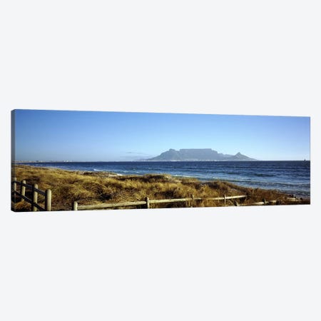 Distant View Of Devil's Peak, Table Mountain And Lion's Head From Bloubergstrand, Western Cape, South Africa Canvas Print #PIM7981} by Panoramic Images Canvas Artwork